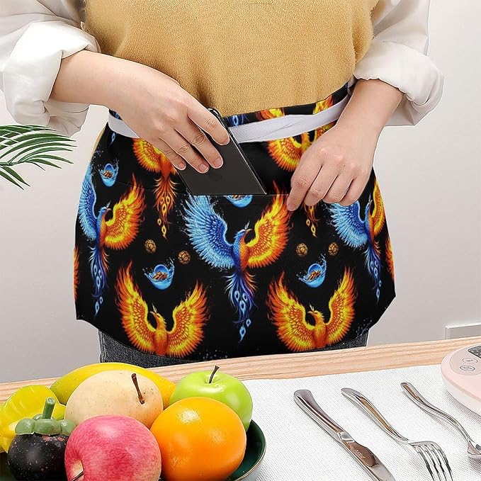 Unisex Half Waiter Waist Short Apron Waterproof Chef Works Waitress Aprons