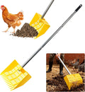 2-in-1 Chicken Poop Scooper & Rake – Adjustable Stainless Steel Handle, Lightweight Plastic Coop Scoop for Cleaning Chicken Coops, Sand, Litter – Chicken Coop Accessories for Backyard Farms