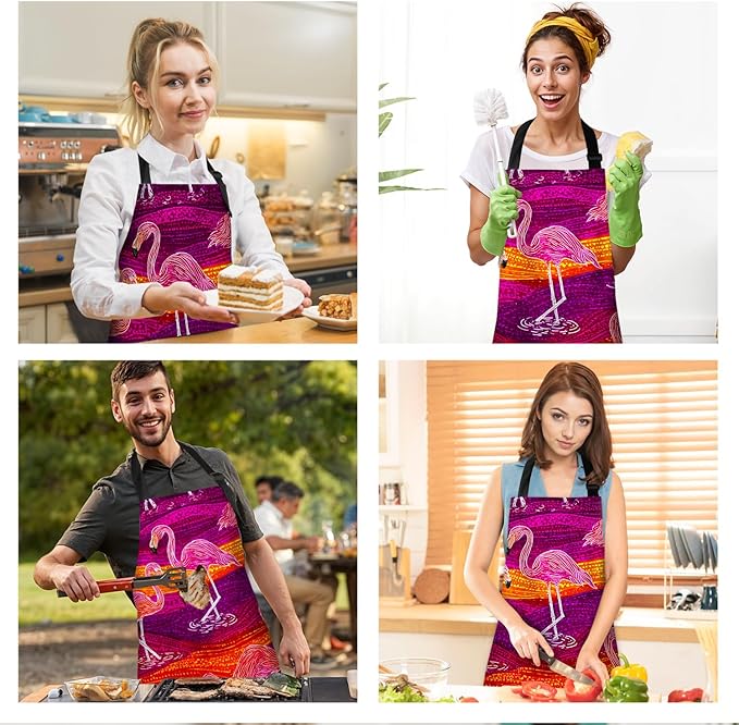 Apron Adjustable Waterproof with Two Deep Pockets Wowen men for Summer BBQ Pool Parties & Resorts