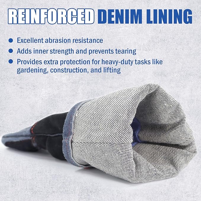 IC ICLOVER Animal Handling Gloves Snake Bite Proof, Double Leather Padding, Anti-bite Dog Cat Bird Reptile Control Protection