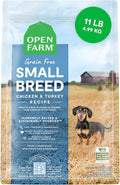 Open Farm, Grain-Free Dry Dog Food for Small Breeds, High-Protein Kibble, Sustainably & Ethically Sourced Ingredients, Non-GMO Veggies & Superfoods, Chicken & Turkey Recipe for Small Dogs, 11lb Bag