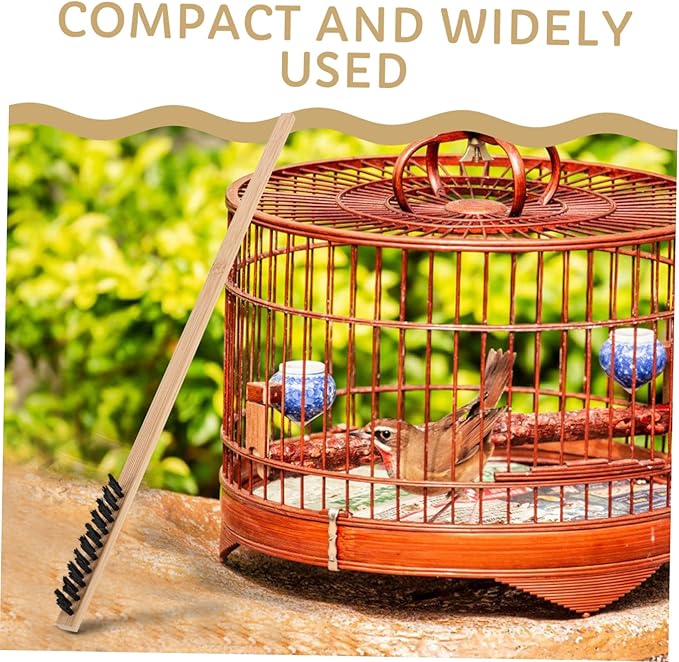 2pcs Bird Cage Cleaning Kit Steel Brush Set Bird Droppings Cleaner Cage Cleaning Brush Set Chicken Coop Accessory