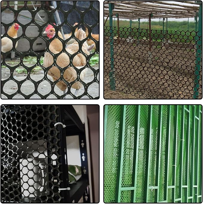 Upgraded 15.7IN x 33FT ABS Plastic Chicken Wire Fence Mesh, Poultry Fencing, Hexagonal Fencing Wire for Gardening, Construction Barrier Netting, Chicken Wire Frame Crafts, Floral Netting