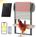 Automatic Chicken Coop Door, Chicken Door Programmable with App,Solar Chicken coop Door.Chicken Coop Door Timel& Light Sensor,Anti-Pinch,Remote Control,USB Rechargeable