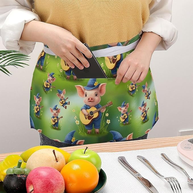 Server Waitress Waist Apron Cooking Kitchen Restaurant Aprons for Women Men
