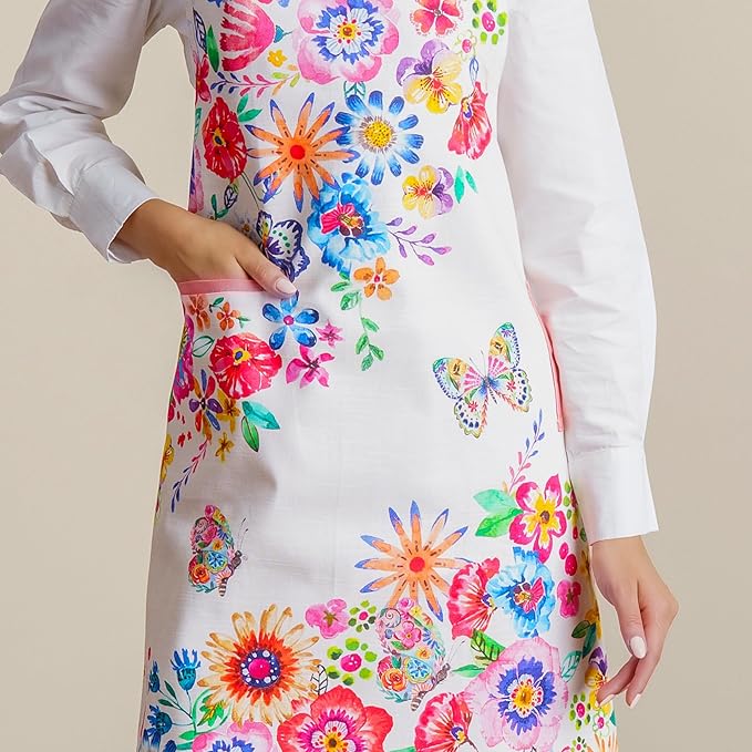 Maison d' Hermine 100% Cotton Apron for women with Pocket Kitchen Chef Apron for Men Cooking Easter Decorations