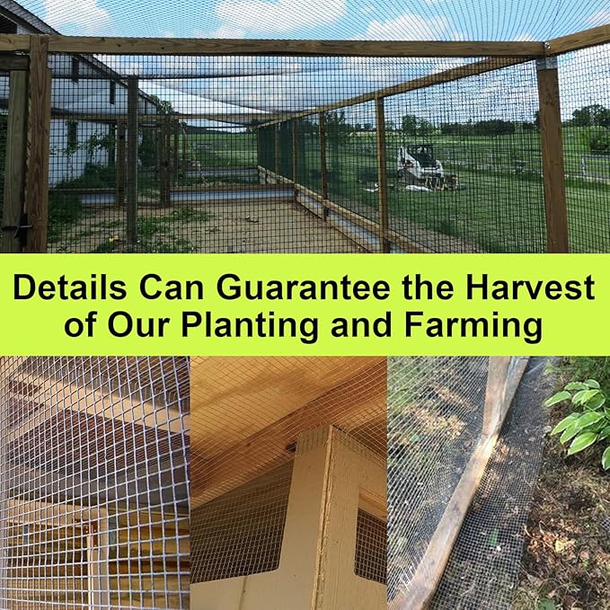 Black Hardware Cloth Roll 1/2 inch 24 inch x 100 Foot - Chicken Wire Fence Roll Garden Fence Mesh Wire Fence Welded Wire Fencing