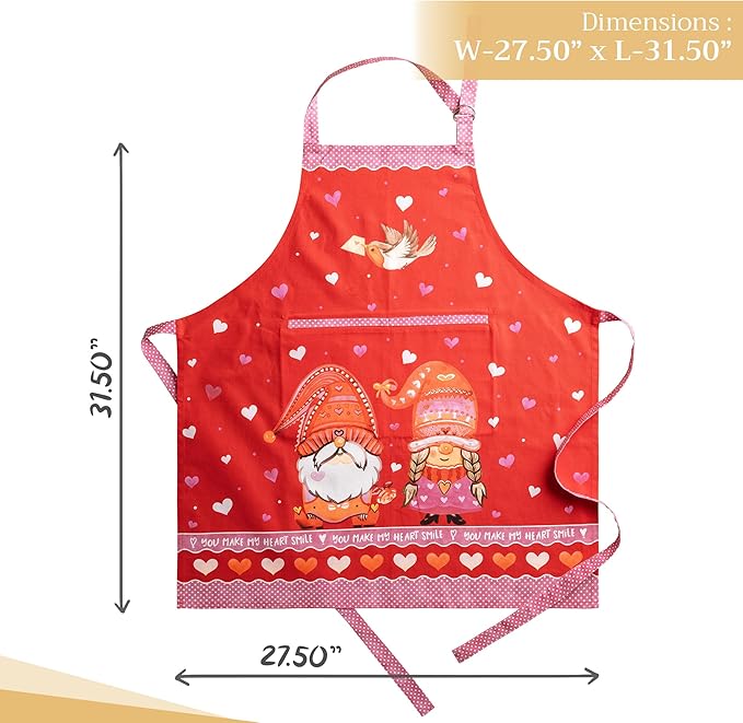 Maison d' Hermine 100% Cotton Apron for women with Pocket Kitchen Chef Apron for Men Cooking Easter Decorations