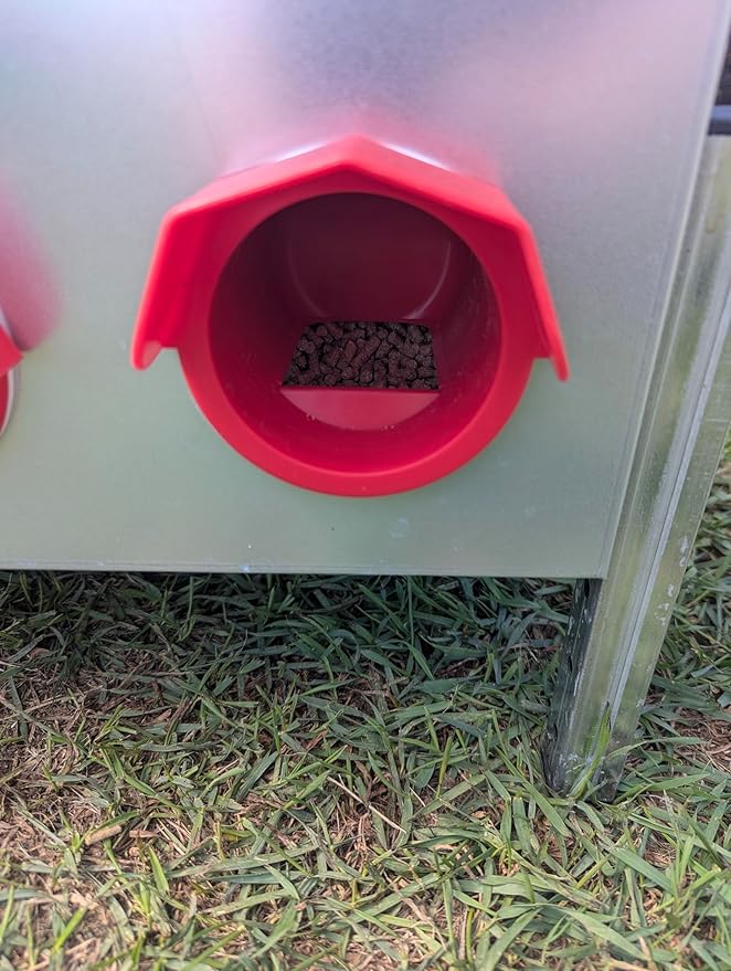 Hen's Choice™ - 85LB Capacity Automatic Chicken Feeder, 10 Feeder Ports, Large Capacity, Weatherproof Lid