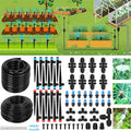 177FT Drip Irrigation Kit – 2026 New Quick-Connect Micro Irrigation System with 46FT 1/2'' Tubing, Locking Nozzle Emitters, Adjustable Misting Sprayers for Gardens, Lawns, Raised Beds and Greenhouses