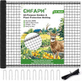 Deer Fence for Garden 7ft x 50ft, Plastic Mesh Deer Fence Netting with Pre-Strung Reinforced Edge, Reusable Temporary Fence, Ideal for Animal Barrier & Garden Fencing for Plants & Fruit Trees