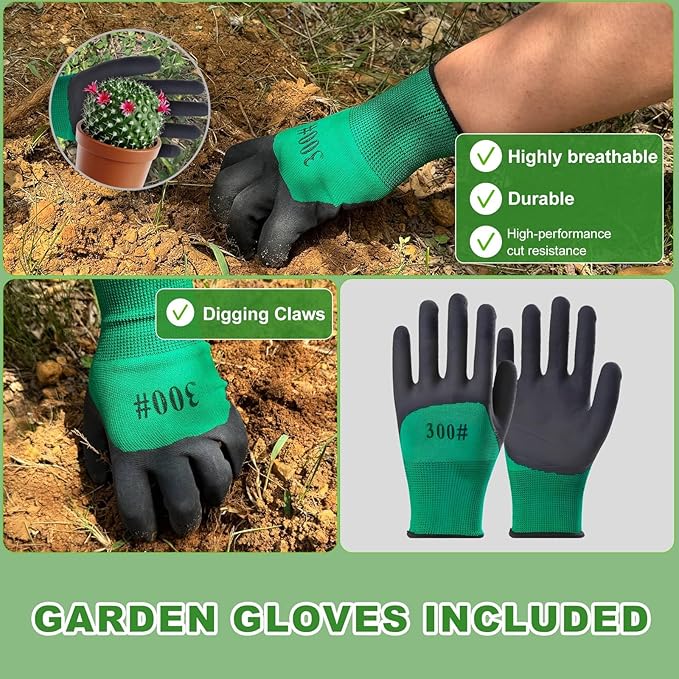 8-piece women's gardening tool set, non-slip heavy-duty hand gardening tools. Suitable for transplanting, digging, pruning, and fertilizing. Perfect for outdoor and indoor potted plants.
