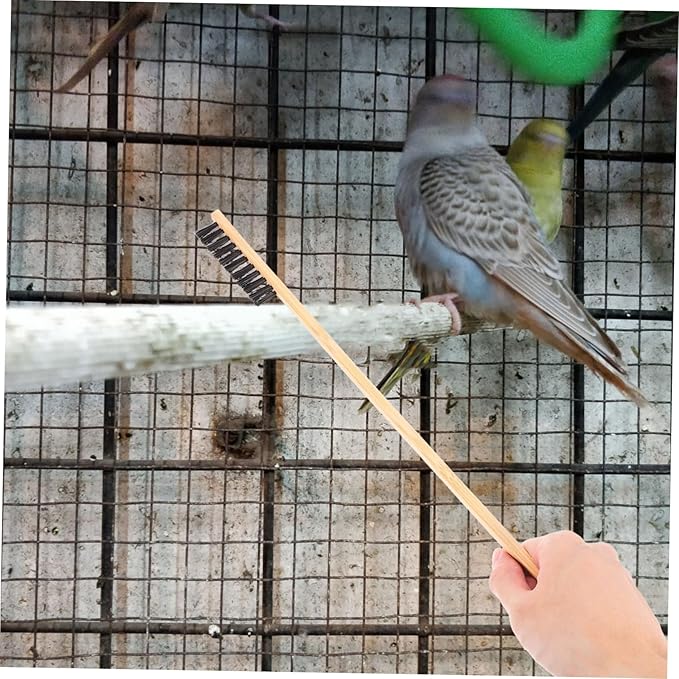 2pcs Bird Cage Cleaning Brush Set Droppings Cleaner Tool Essential for PET Birds Small Animals and Garden Cleaning