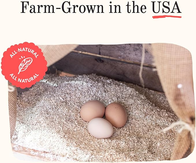 Grubbly Farms Hemp Bedding for Chickens - 99% Dust Free Chicken Coop Bedding with Odor Control, Moisture Absorption and Temperature Regulation - Naturally Sourced, Long Lasting - USA-Grown, 2.5 cu ft