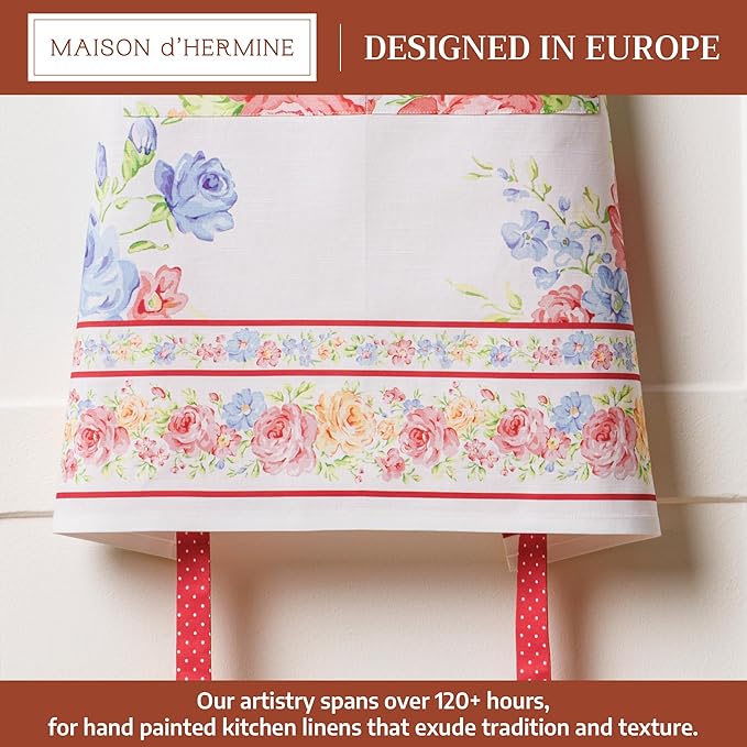 Maison d' Hermine 100% Cotton Apron for women with Pocket Kitchen Chef Apron for Men Cooking Easter Decorations