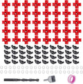 40 Pack Horizontal Chicken Nipples Waterer - Automatic Chicken Water Feeder, Easy Install Poultry Nipples Horizontal Side Mount Drinkers or Quail Duck