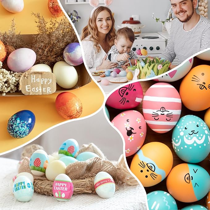 YunKo 6Pcs Wooden Fake Eggs Brown Wood Nest Easter Eggs for Craft Decorate Get hens to Lay Egg Chicken Coop Accessories