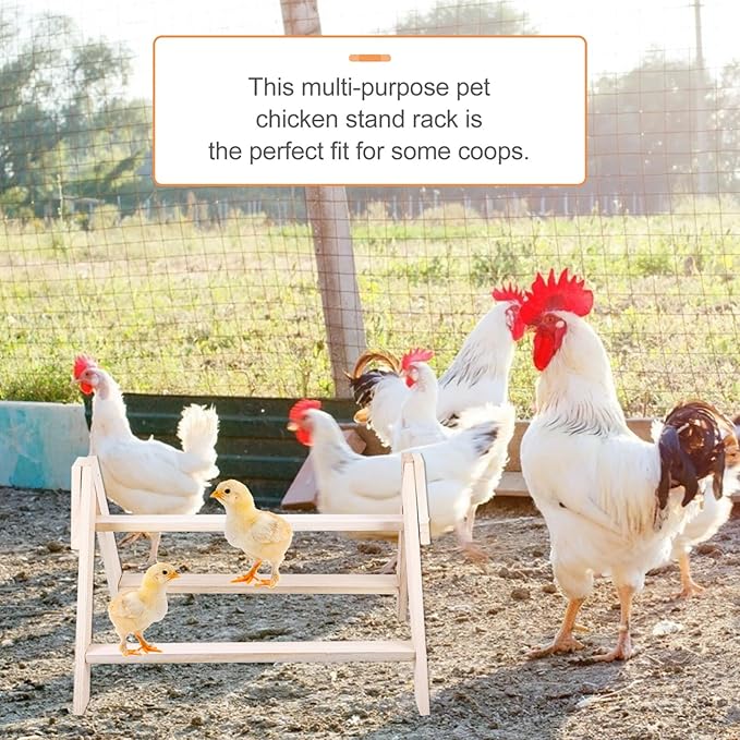 Chicken Wooden Jungle, 1 Pc Birds Gym, Chick Perch Wood Stand Chicken Cage Wood Roosting Bar Toys for Coop and Brooder for s Hens Chicks |43X34X25.5CM
