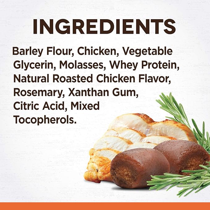 Zoe Zoë Pill Pops for Dogs, Healthy Dog Treats, All Natural Dog Treats to Hide Medication, Roasted Chicken with Rosemary Recipe, 3.5 oz