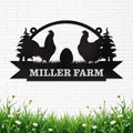 Personalized Chicken Coop Signs, Metal Funny Farm Decor, Chicken Coop Accessories, Metal Outdoor Wall Art, Custom Hen House Sign, Rustic Farmhouse Wall Decor for Farm Yard Garden Color04