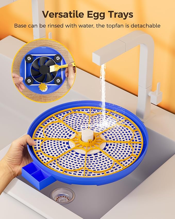 18 Incubators for Hatching Eggs, Automatic Egg Turning and Humidity Control, 360 View, Suitable for Chickens, Ducks, Quails, and Other Birds
