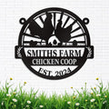 Personalized Chicken Coop Signs, Metal Funny Farm Decor, Chicken Coop Accessories, Metal Outdoor Wall Art, Custom Hen House Sign, Rustic Farmhouse Wall Decor for Farm Yard Garden Color09