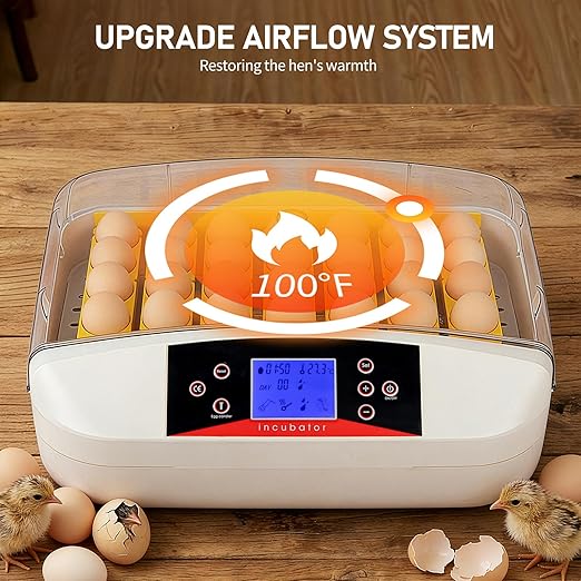 Winado Incubators for Hatching Eggs, 41 Egg Incubator with Automatic Egg Turning & Temperature Control, Egg Candler, and Day Counter for Chicken, Duck, and Quail Eggs Hatching