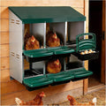 Chicken Nesting Boxes with 6 Cozy and Roll-Away Design - Chicken coop Nesting Boxes,Private Laying Spot & Enables Effortless Egg Collection (Green)