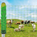 Electric Fence Netting, 35.4" x 164' Portable Electric Net Fence for Goats, Sheep, Lambs, Hogs in Backyards, Farms, Ranches, Homesteads and Gardens,(14 Posts, 2 Spikes,Green)