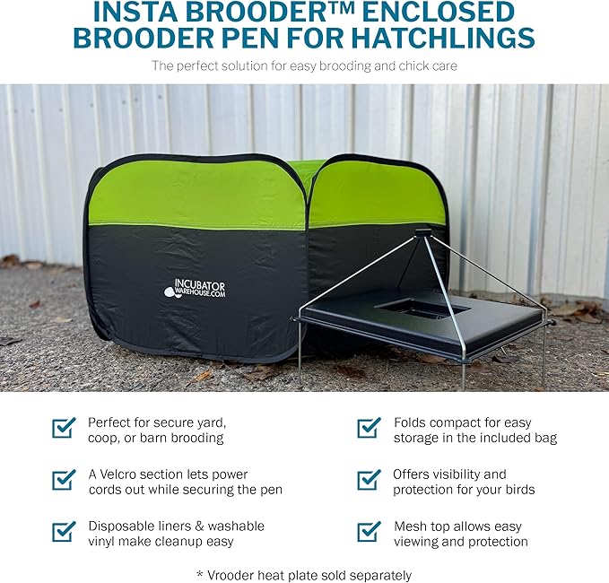 Incubator Warehouse Insta Brooder™ Enclosed Brooder Pen for Hatchlings