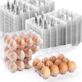160 Pack Egg Cartons Cheap Bulk 12 Count Clear Empty Egg Cartons for Chicken Eggs 3x4 Grids, Reusable Egg Holder Egg Trays for Family, Chicken Farm, Markets Display - Egg Containers for Fresh Eggs