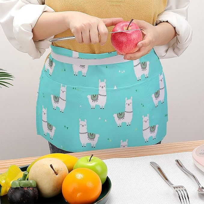Server Waitress Waist Apron Cooking Kitchen Restaurant Aprons for Women Men