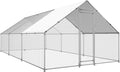 Large Metal Chicken Coop Chicken Pen with Water-Resident and Anti-UV Cover Walk-in Poultry Cage Chicken Runs for Yard with Cover Duck Rabbit Dog House Outdoor