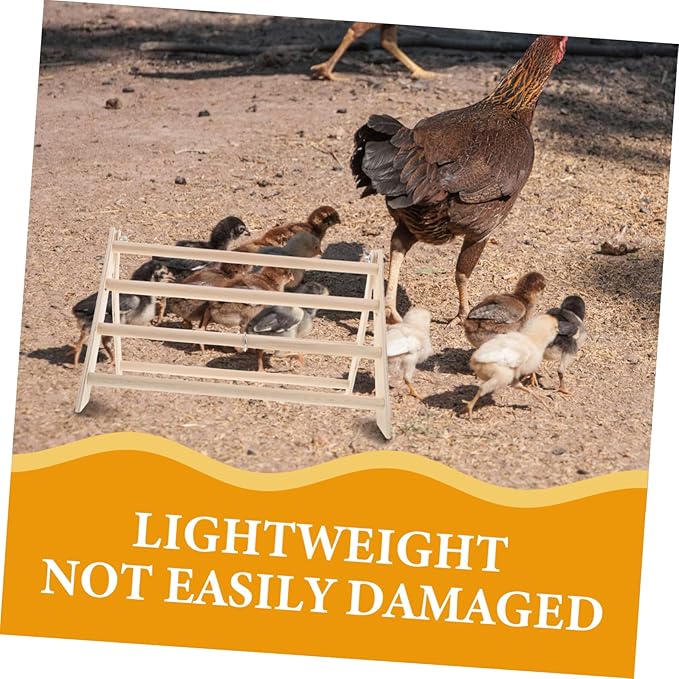 Toyvian Wood Chicken Perch Stand for Poultry Enrichment Natural Wood Chick Roosting Bar Easy to Clean Chicken Coop Accessories for Chicks and Hens