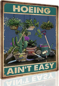 Rustic Metal Garden Sign with Humorous Quote, Decorative Outdoor Wall Art for Gardeners, 12 x 8 Inches
