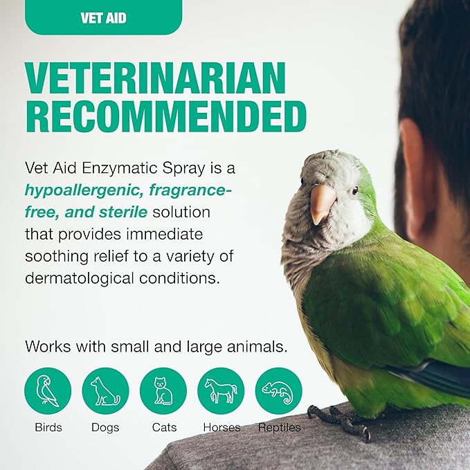 Animal Wound Care Spray - Pet Wound Care for Pet Supplies - Saline Spray for Pet Care - Supports Dermatitis, Hot Spots, Abscesses & More - 4 oz