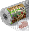 36" x 50' Hardware Cloth - 19 Gauge Heavy-Duty 1/2 Inch Welded Chicken Wire, Hot-Dipped Galvanized Mesh for Chicken Coop & Garden Fencing