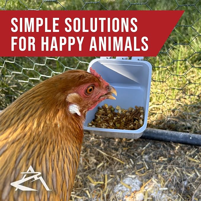 The ROP Shop 16oz Gray Cage Cup for Feed & Water for Poultry Ducks, Birds, Hamsters