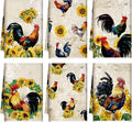 Bencailor 6 Pcs Farmhouse Kitchen Towels Chicken Rooster Kitchen Decor Farm Animal Hand Towels for Cooking Baking Housewarming Gift,15.75 x 23.62 inch(Yellow,Sunflower Chicken)