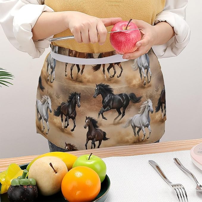 Short 3 Pockets Waist Waiter Waitress Half Apron Waterproof Chef Aprons