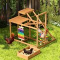 Chicken Perch with Swing Xylophone Removable Feeder/Bath Wooden Roosting Bar Toy for Farms Easy to Clean