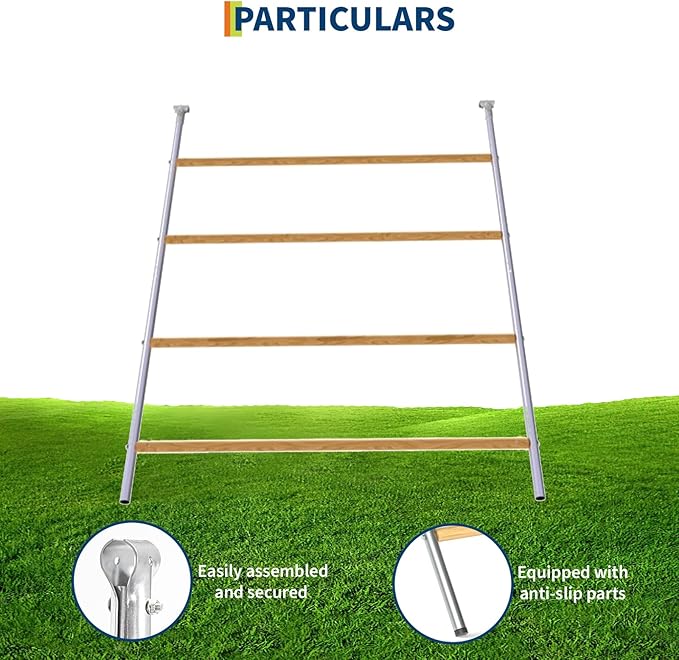 100x140 cm Heavy Duty Wooden Chicken Roosting Bar & Ladder – Weatherproof, Durable Coop Perch & Swing for Hens, Chicks & Backyard Poultry – Easy Install & Clean – Basic Poultry House Accessory