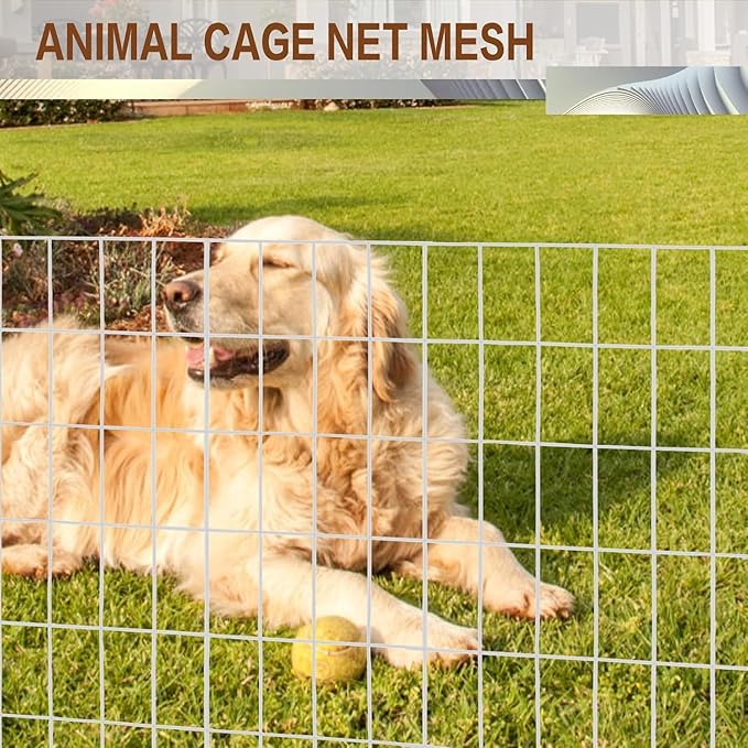 Tongmo 4 ft x 50 ft Galvanized Welded Chicken Wire Fence, 16GA Garden Chicken Wire Fence Roll, Mesh Size 2" x 4"Hardware Cloth, Ideal for Yard Protection and Poultry Netting
