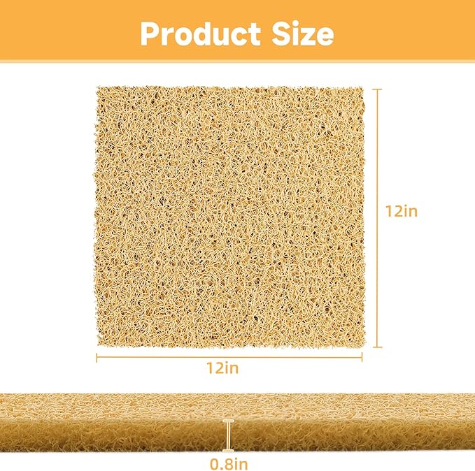 DRQ 8 Pcs Nesting Pads for Chicken Coop - Washable Chicken Nesting Pads, Reusable Chicken Coop Accessories for Hen Laying Mats 12"×12" (Brown)