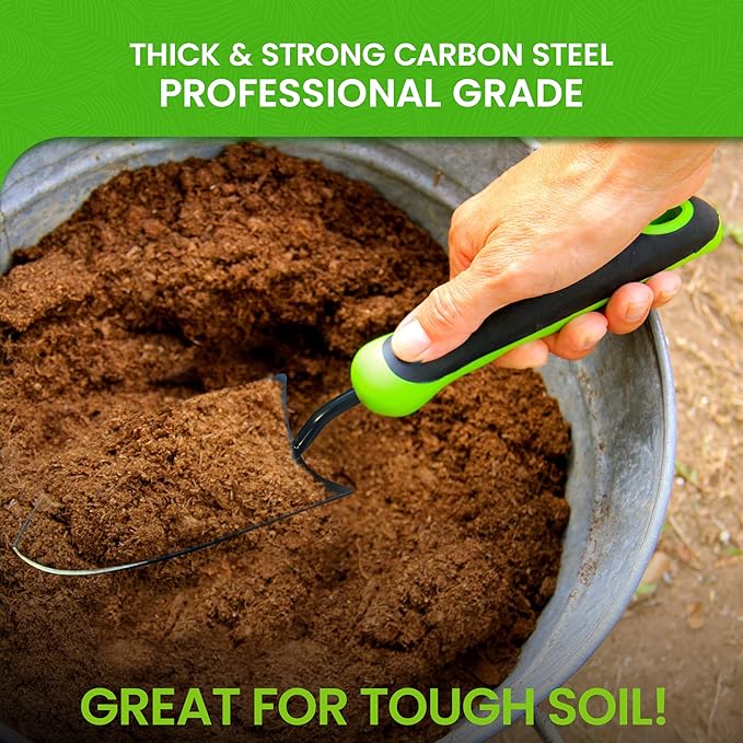 Garden Guru Heavy Duty Garden Trowel Hand Shovel for Gardening – Strong Carbon Steel Hand Trowel with Ergonomic Non-Slip Handle – Perfect for Digging, Planting, Transplanting, & Cutting Roots (4 Pack)