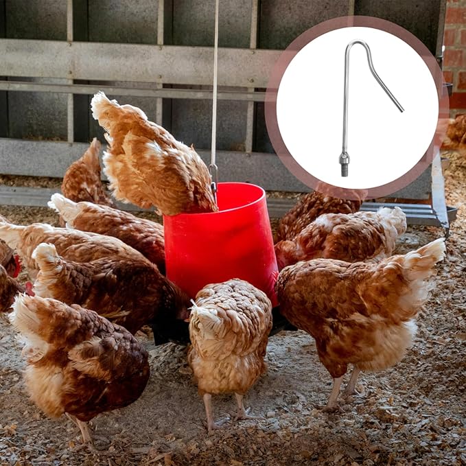 Chicken Hook Chicken Chicken Coop Rake Cat Catching Net Bird Net Chicken Rod Chicken Feeder Parts Chicken Leg Retractable Pole Duck Hook Stainless Steel Silver