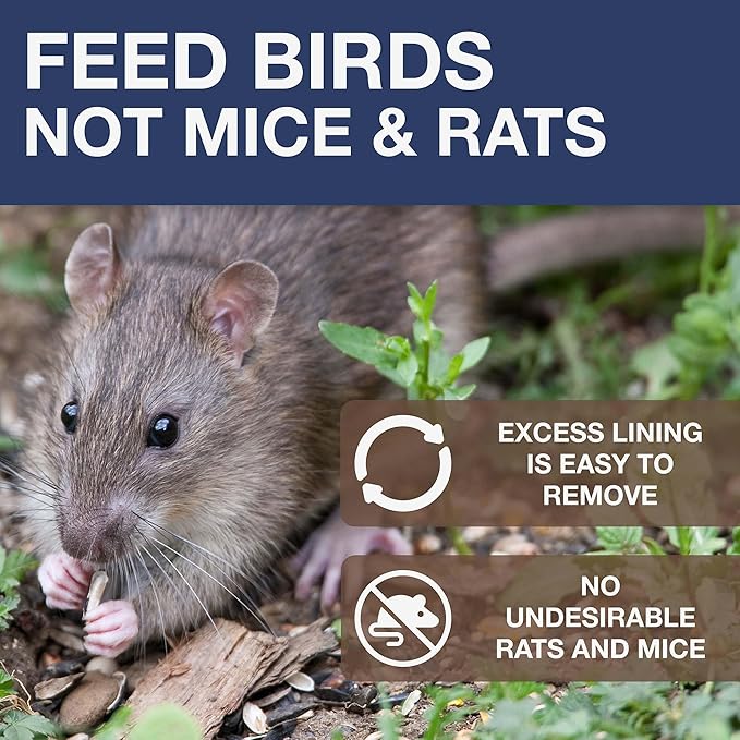 SWISSINNO Bird Feeders - No Mess Fat Ball/Suet Feeder for Outdoors Hanging - Smart Birds Lucerne Spill Proof Wild Cardinal Bird Feeder with Integrated Seed Catcher Tray - Indigo