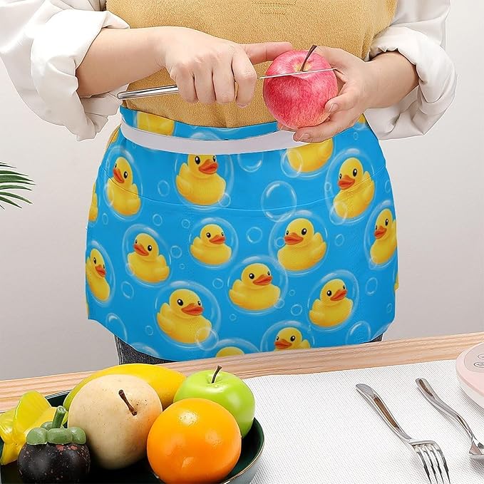Unisex Half Waiter Waist Short Apron Waterproof Chef Works Waitress Aprons