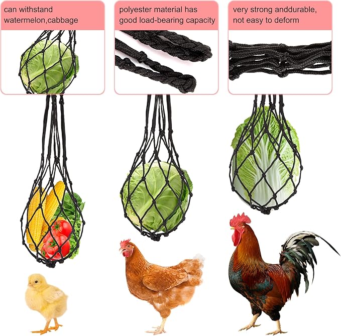 8PCS Chicken Toys for Coop Accessories, Chicken Swing, Xylophone, Mirror, Vegetable Hanging Feeder, Fruit Rack for Poultry Rooster Large Bird Parrot Lovers’ Entertainment Gift