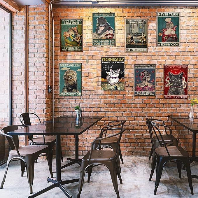 Breeds of Chickens Poster Vintage Metal Tin Signs Coffee Shop Rooster Iron Painting Retro Novelty Funny Bar Pub Restaurant Kitchen Farm Chicken Coop Wall Art Home Decor 8x12 Inch